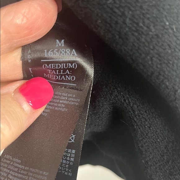 All Saints Womens Asymmetrical Sweatshirt M Black Pockets Zipper Detailing EUC - Picture 6 of 10